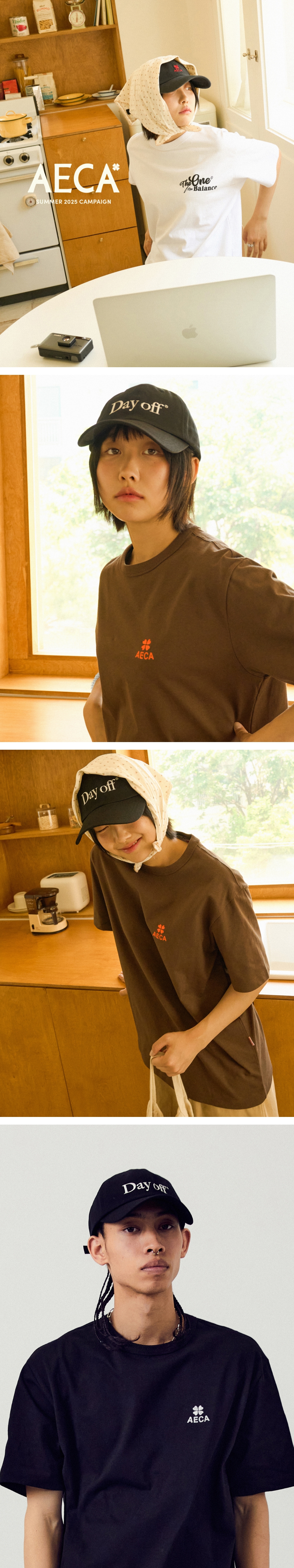 MUSINSA | AECA WHITE DAY OFF CAP-BLACK